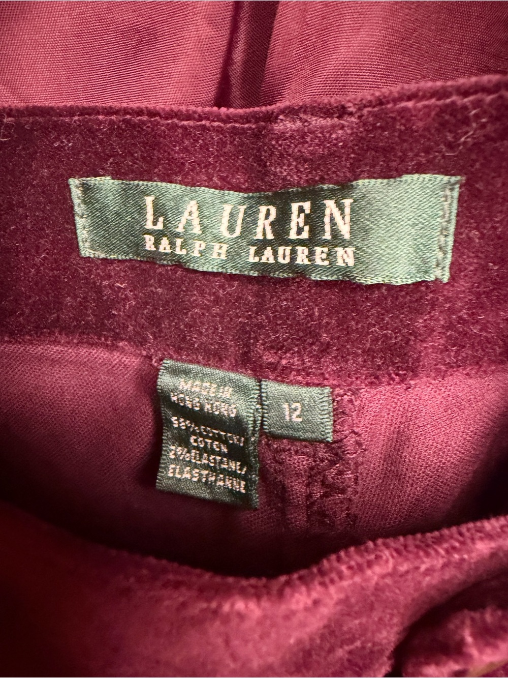 Vintage Ralph Lauren Women’s Velvet Suit Set - Deep Wine - Picture 3 of 8